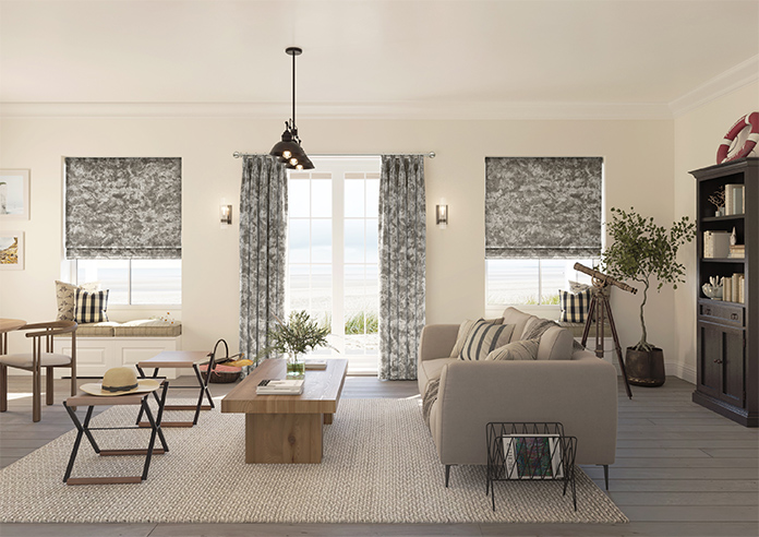 Cyrus Crushed Velvet, Moonlight - Twist&Fit Roman Blind - Image 8